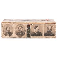 Private John A. Irvin, Company H, 64th Ohio Volunteer Infantry, hardtack inscribed at Camp Bardstown, KY, January 1862, and quarter plate ambrotype.