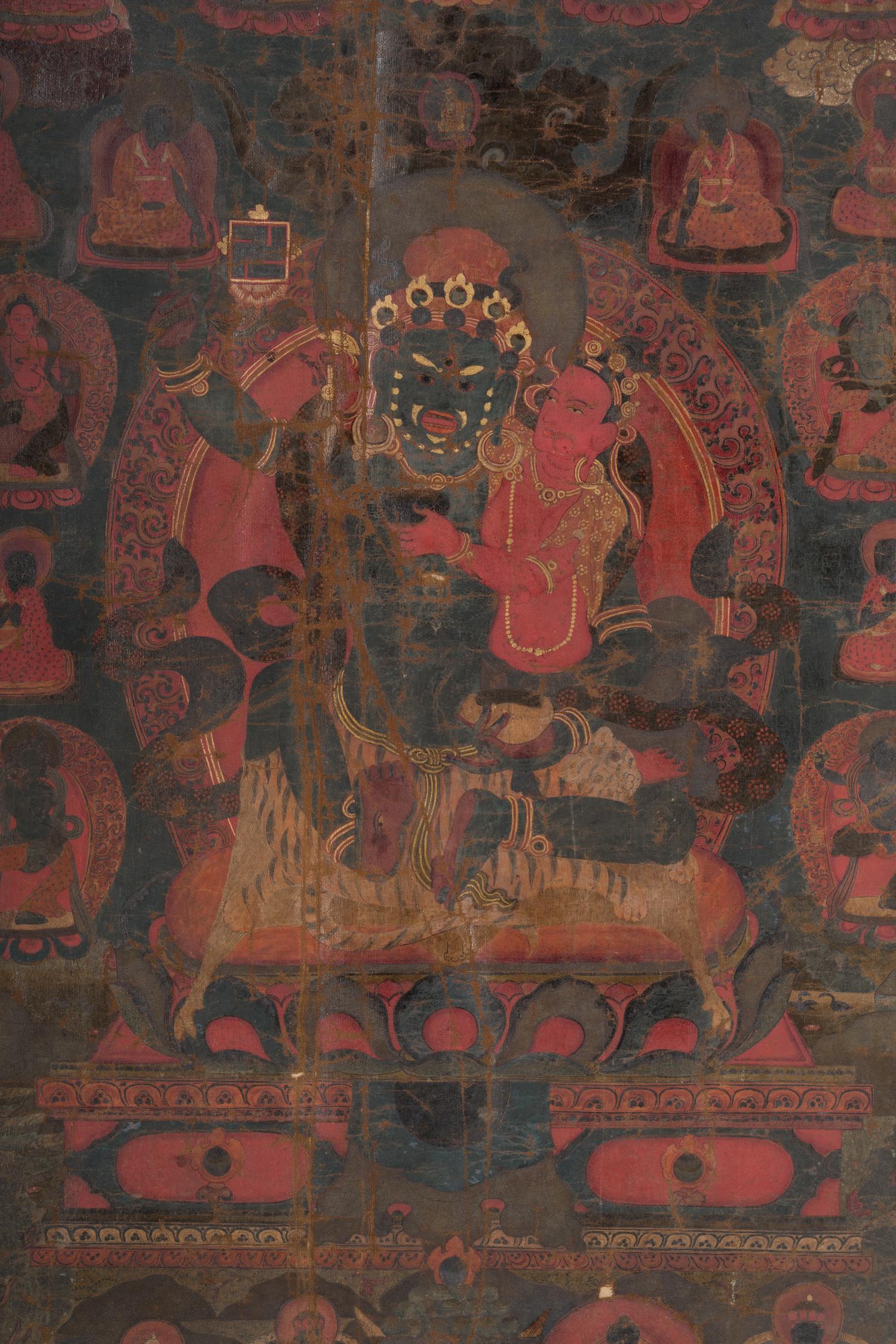 Four Tibetan Thangka Paintings, 18th-19th Century 十八-十九世紀 唐卡四幅