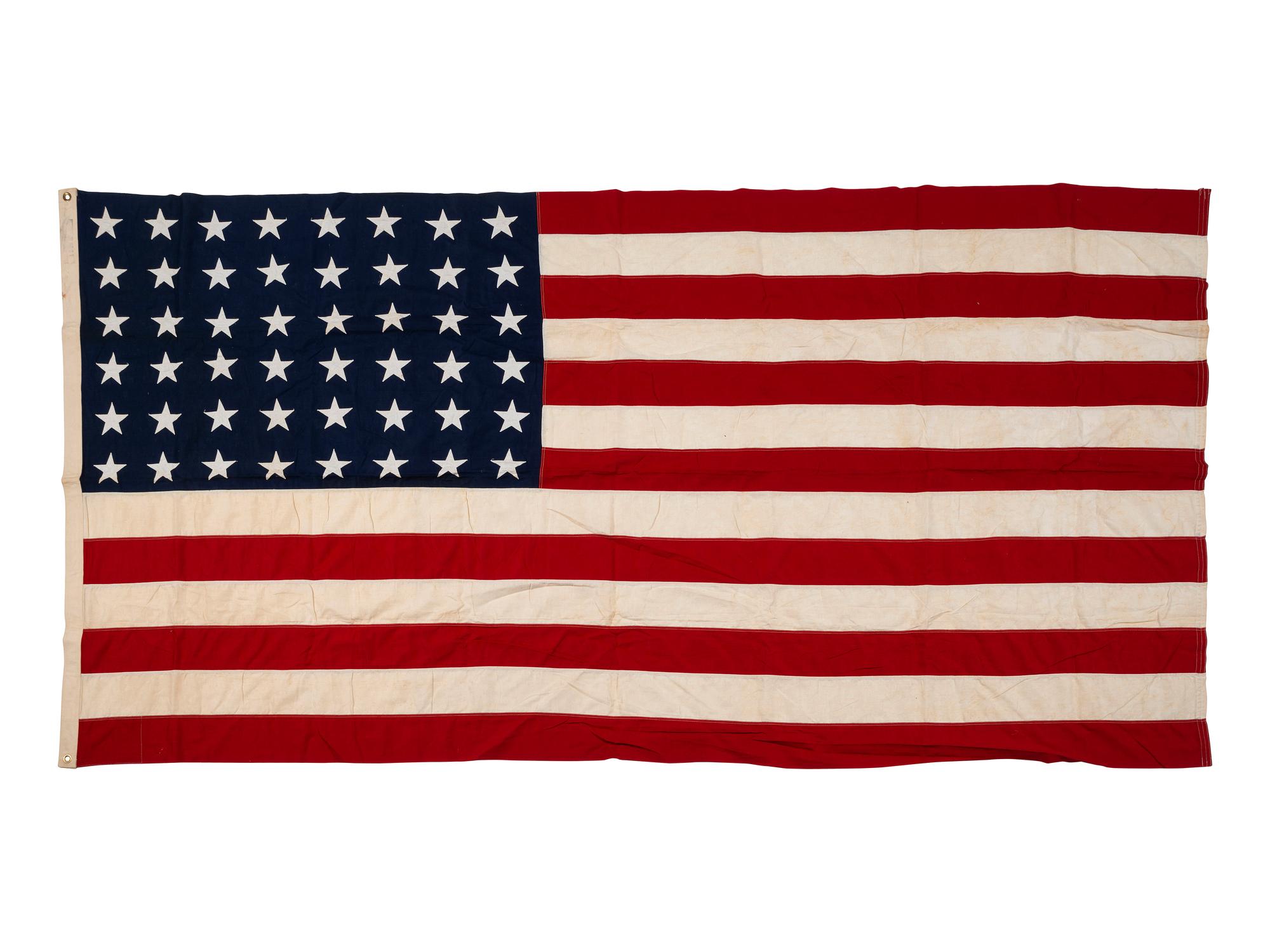[FLAGS & PATRIOTIC TEXTILES]. 48-star American flag. Manufactured by the Valley Forge Flag Company. Ca mid 20th century.