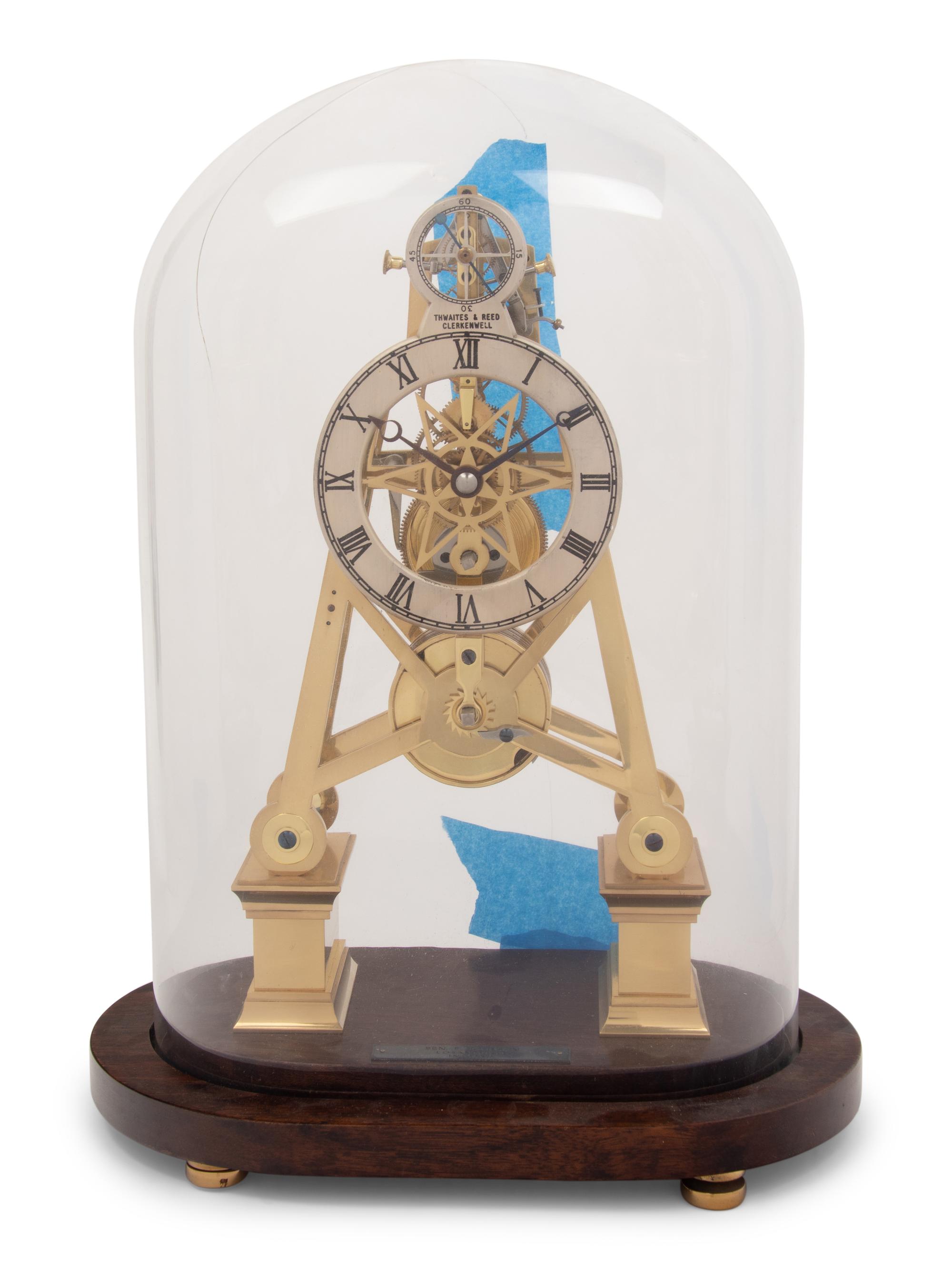 An English Brass Skeleton Clock
