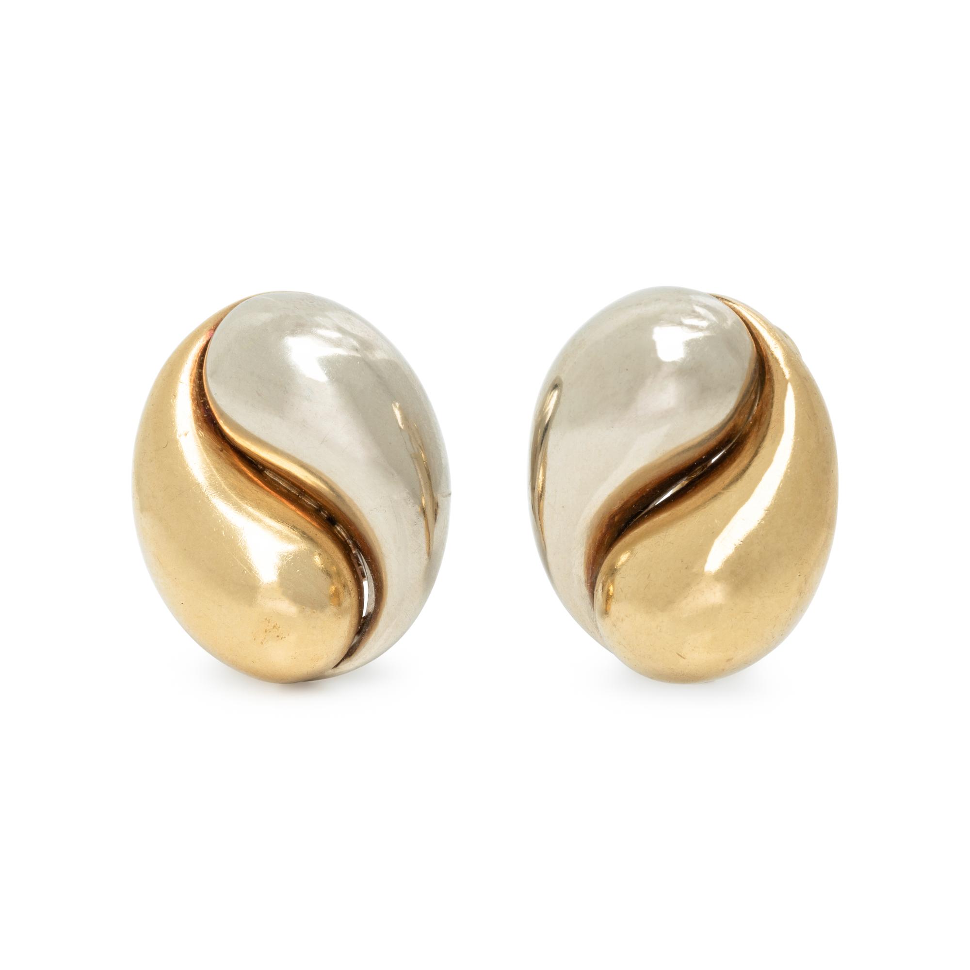 BICOLOR GOLD EARRINGS