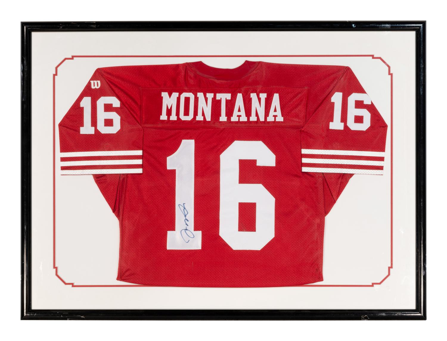 A Joe Montana Signed Autograph San Francisco 49ers Jersey Display (Beckett Authentication Services)