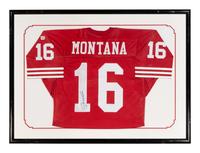 A Joe Montana Signed Autograph San Francisco 49ers Jersey Display (Beckett Authentication Services)