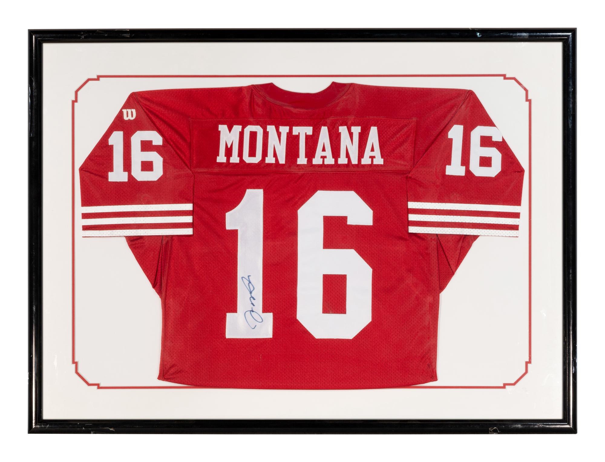 A Joe Montana Signed Autograph San Francisco 49ers Jersey Display (Beckett Authentication Services)