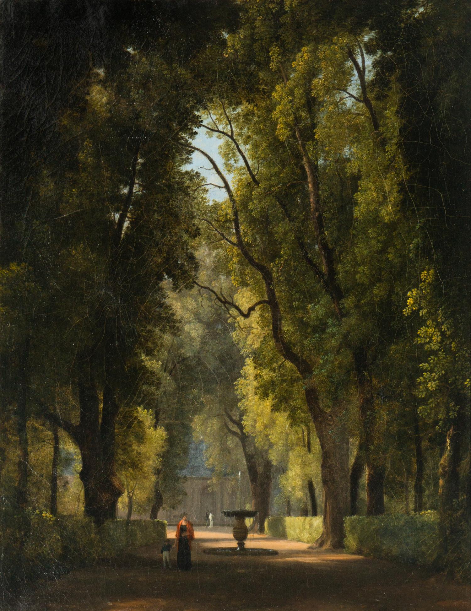 Continental School (19th Century) Untitled (Mother and Child in Park)