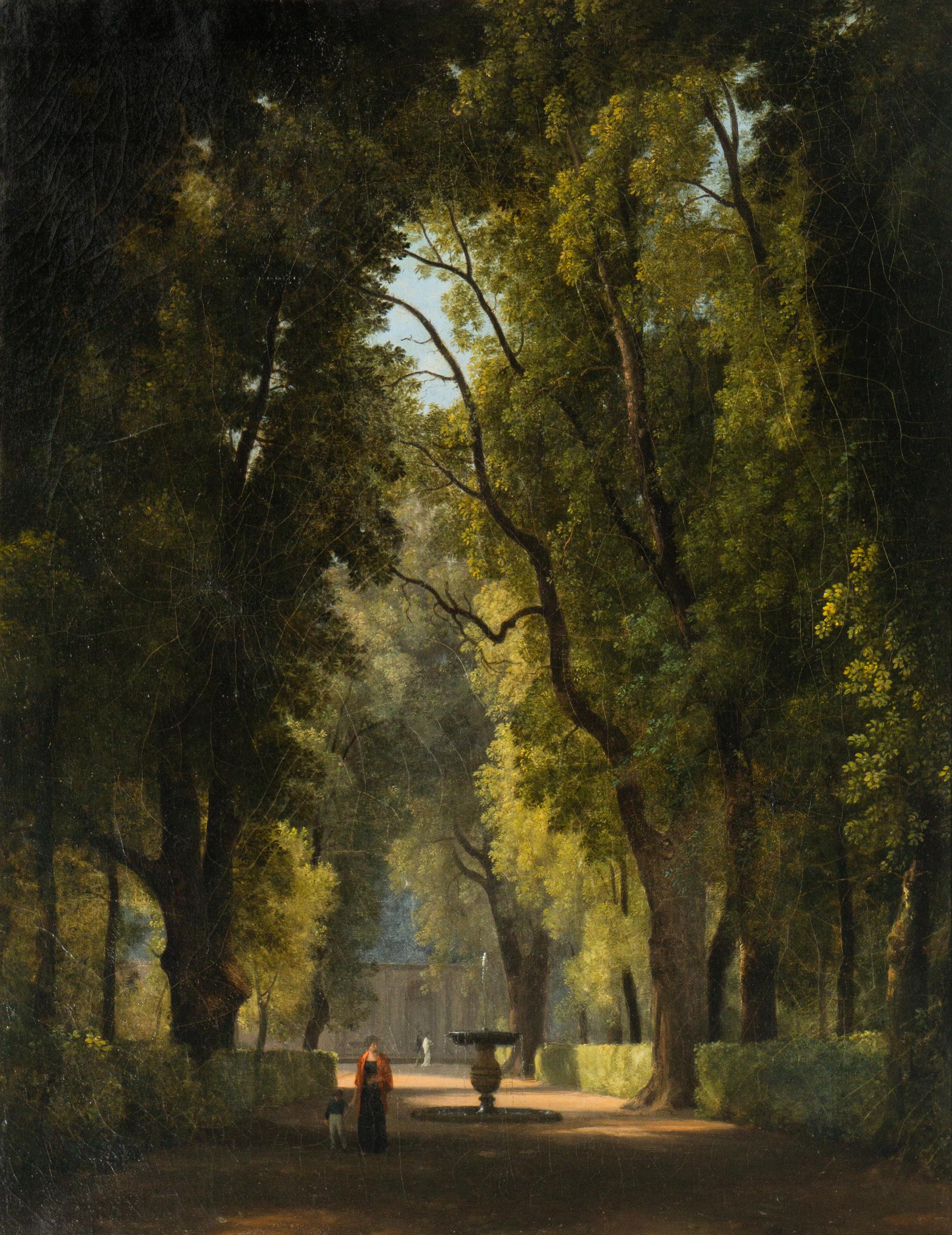 Continental School (19th Century) Untitled (Mother and Child in Park)