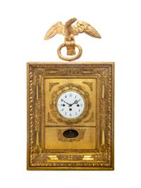 An Empire Giltwood Wall Clock