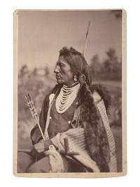 [GOFF, Orlando S. (1843-1916), photographer]. Cabinet card of Goose, Sioux scout, WIA Little Bighorn. Ca 1885.