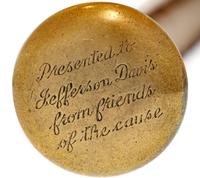 A Brass-Handled Presentation Walking Stick of American Civil War Interest
