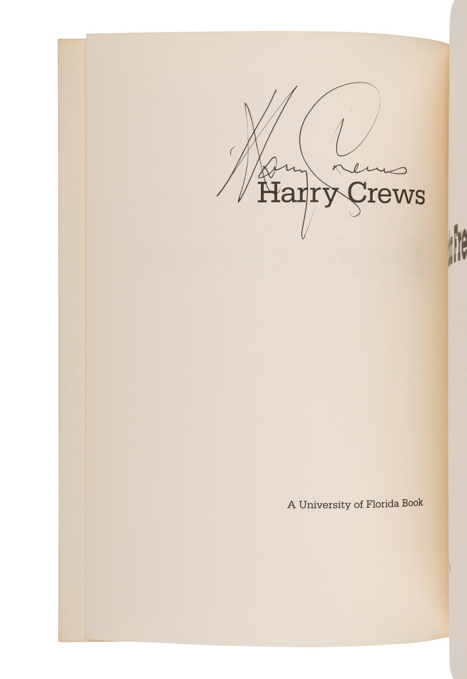 CREWS, Harry (1935-2012). A group of 7 FIRST EDITIONS, MANY SIGNED, comprising: