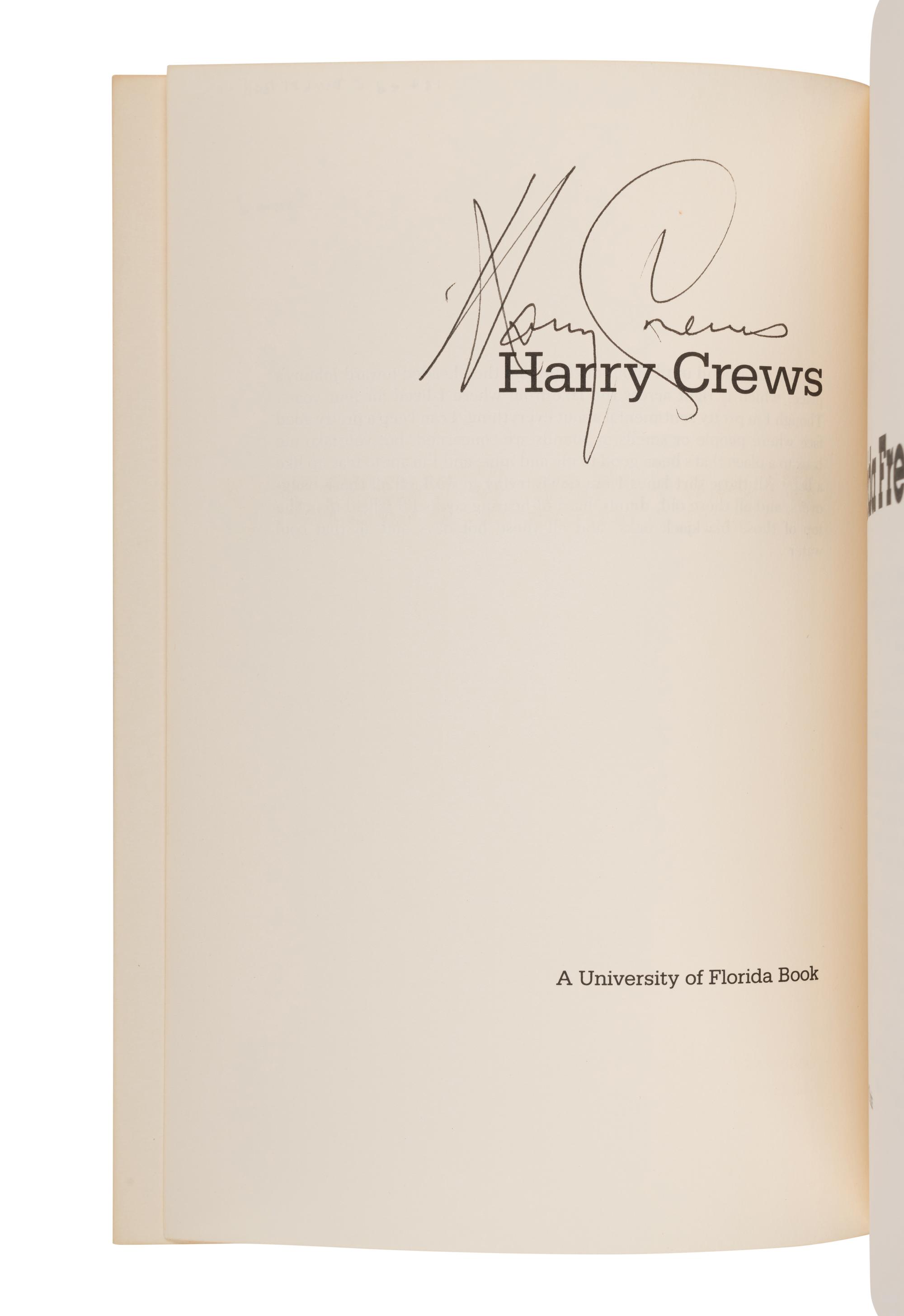 CREWS, Harry (1935-2012). A group of 7 FIRST EDITIONS, MANY SIGNED, comprising: