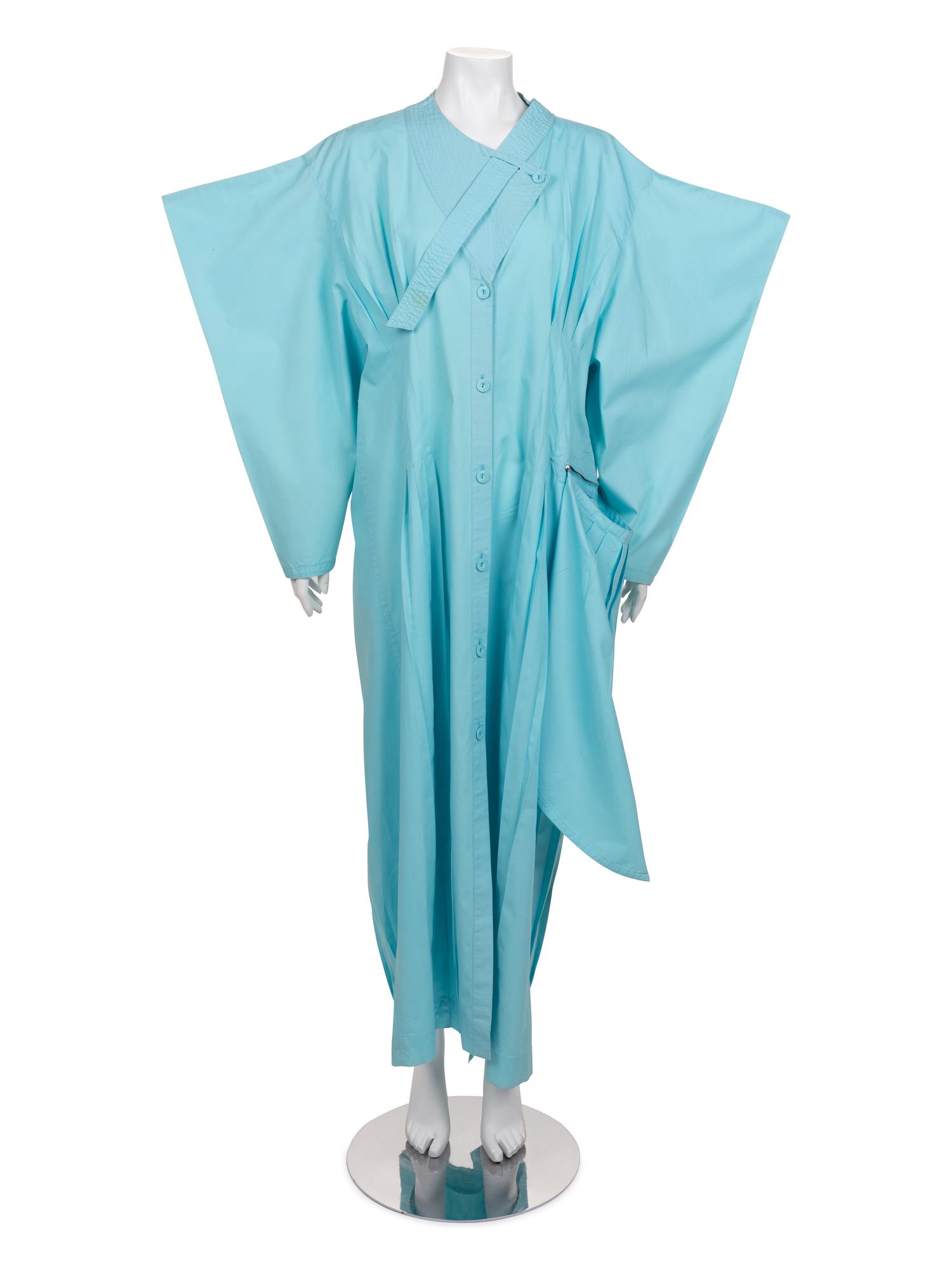 Kansai Yamamoto Pleated Shirt Dress, 1970-80s