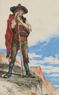 Georges Jules Victor Clairin, (French, 1843-1919), Mountain Man