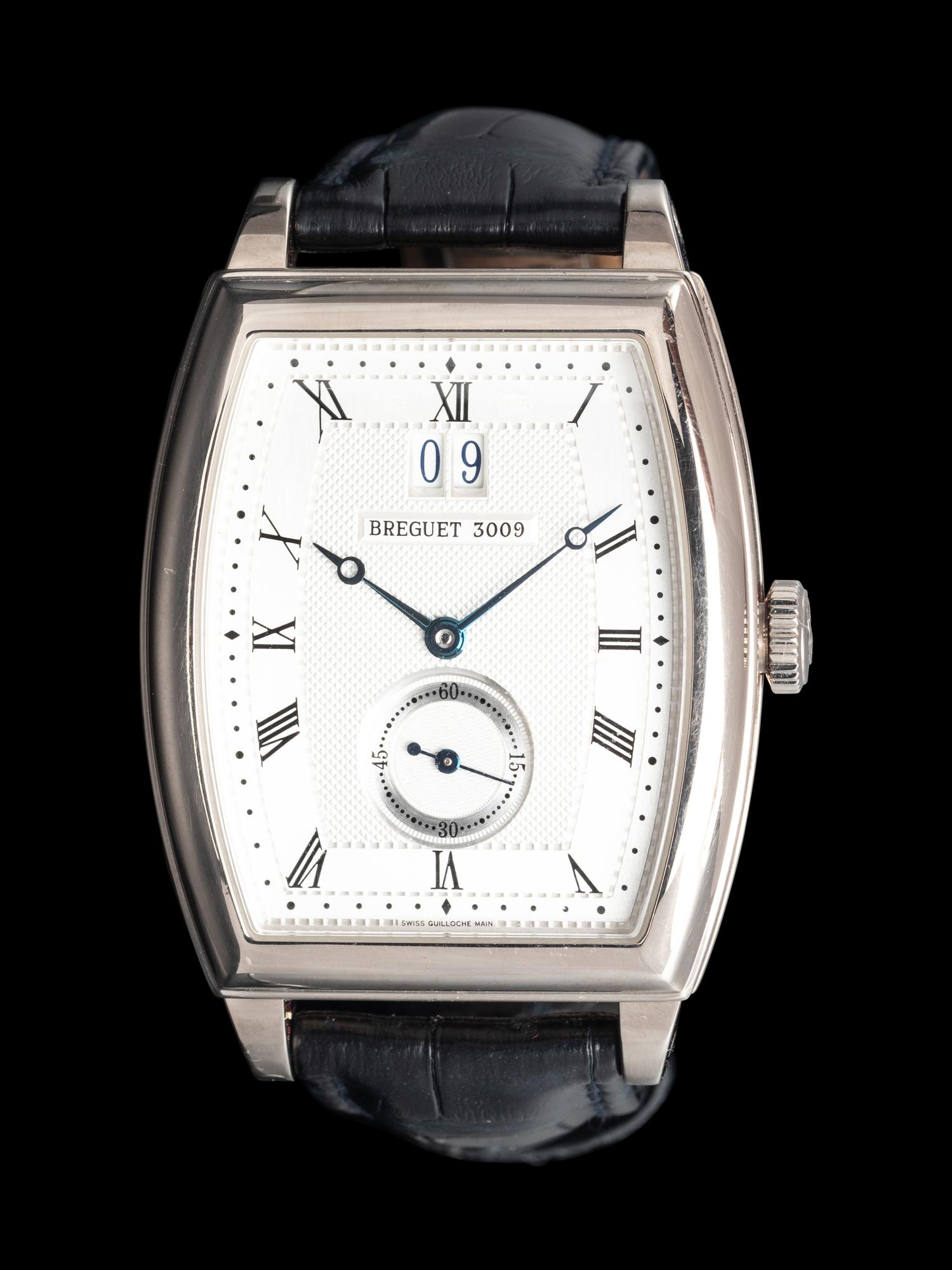 BREGUET, REF. 5480 BB12996 18K WHITE GOLD 'HERITAGE' DATE WATCH