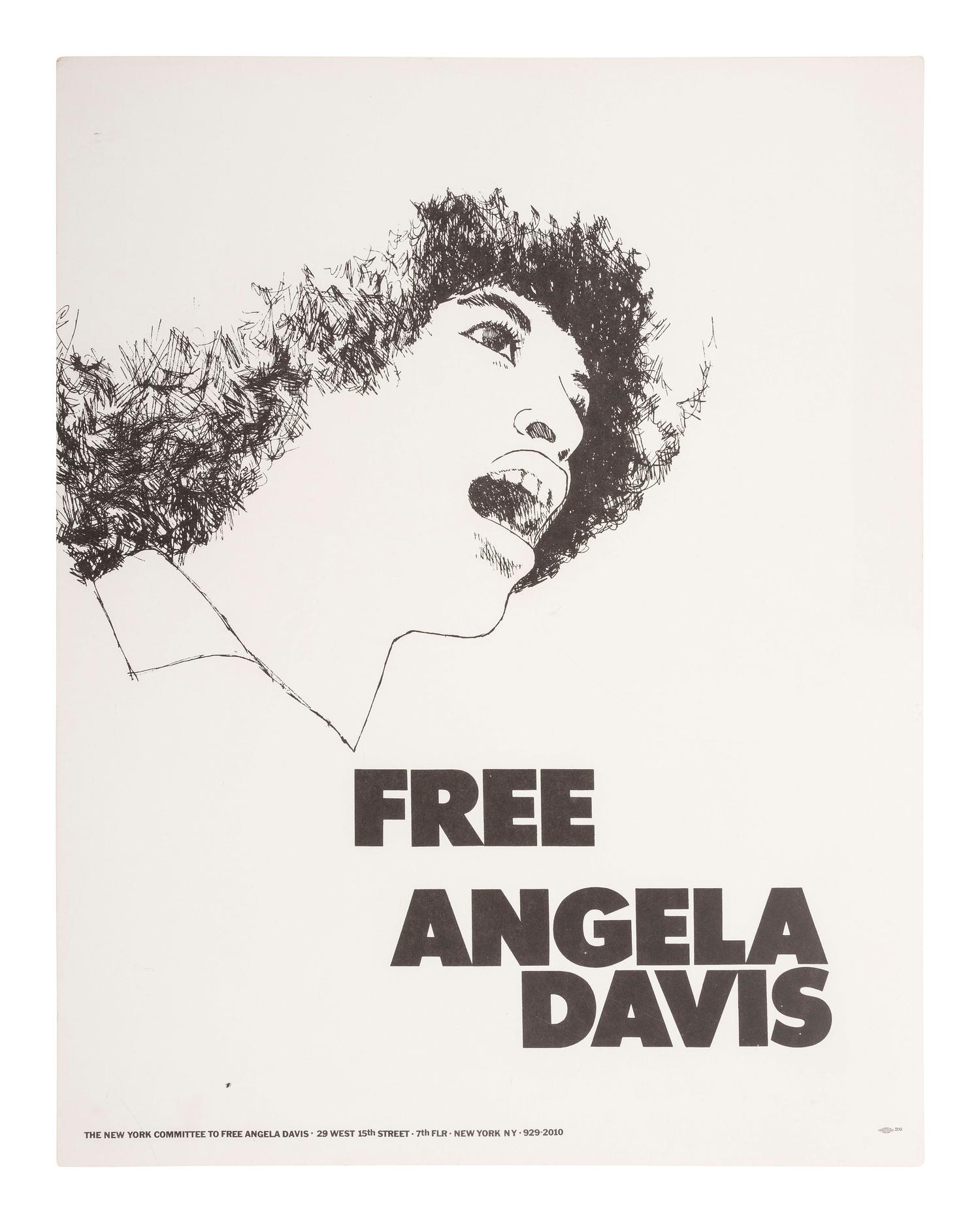 [DAVIS, Angela (b. 1944)]. A group of 2 posters featuring Angela Davis. Ca 1970s.