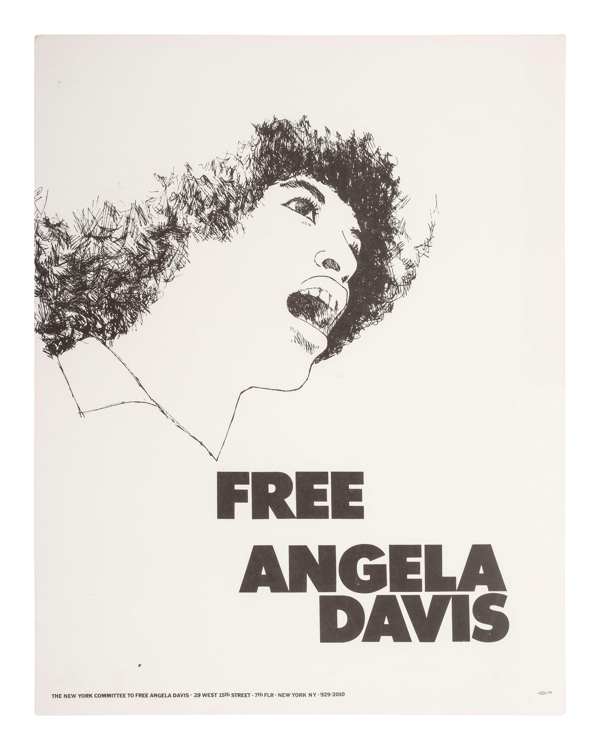 [DAVIS, Angela (b. 1944)]. A group of 2 posters featuring Angela Davis. Ca 1970s.