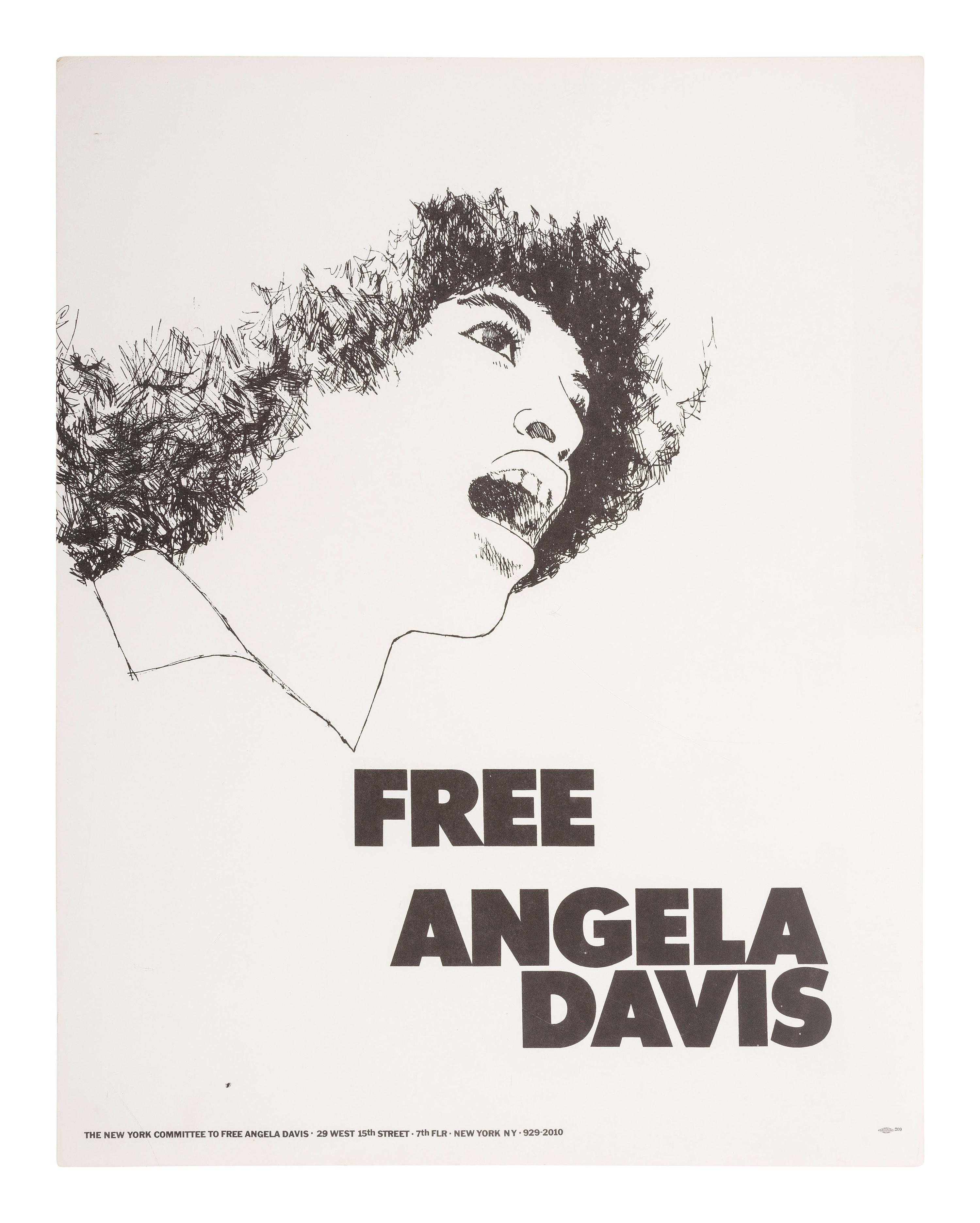 [DAVIS, Angela (b. 1944)]. A group of 2 posters featuring Angela Davis. Ca 1970s.