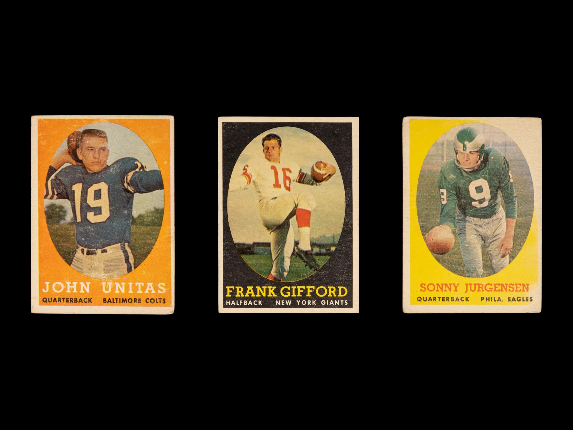 A Group of Over 150 1958 Topps Football Cards,