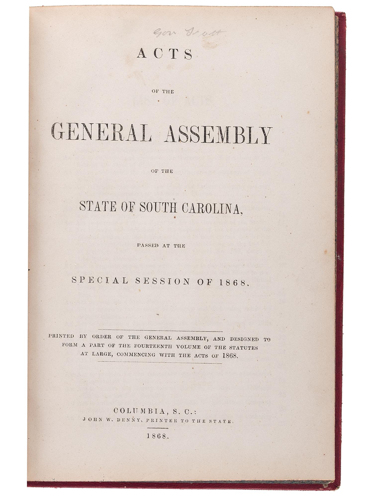 [RECONSTRUCTION - SUFFRAGE]. A group of pamphlets related to African American suffrage and the 14th Amendment, comprising: