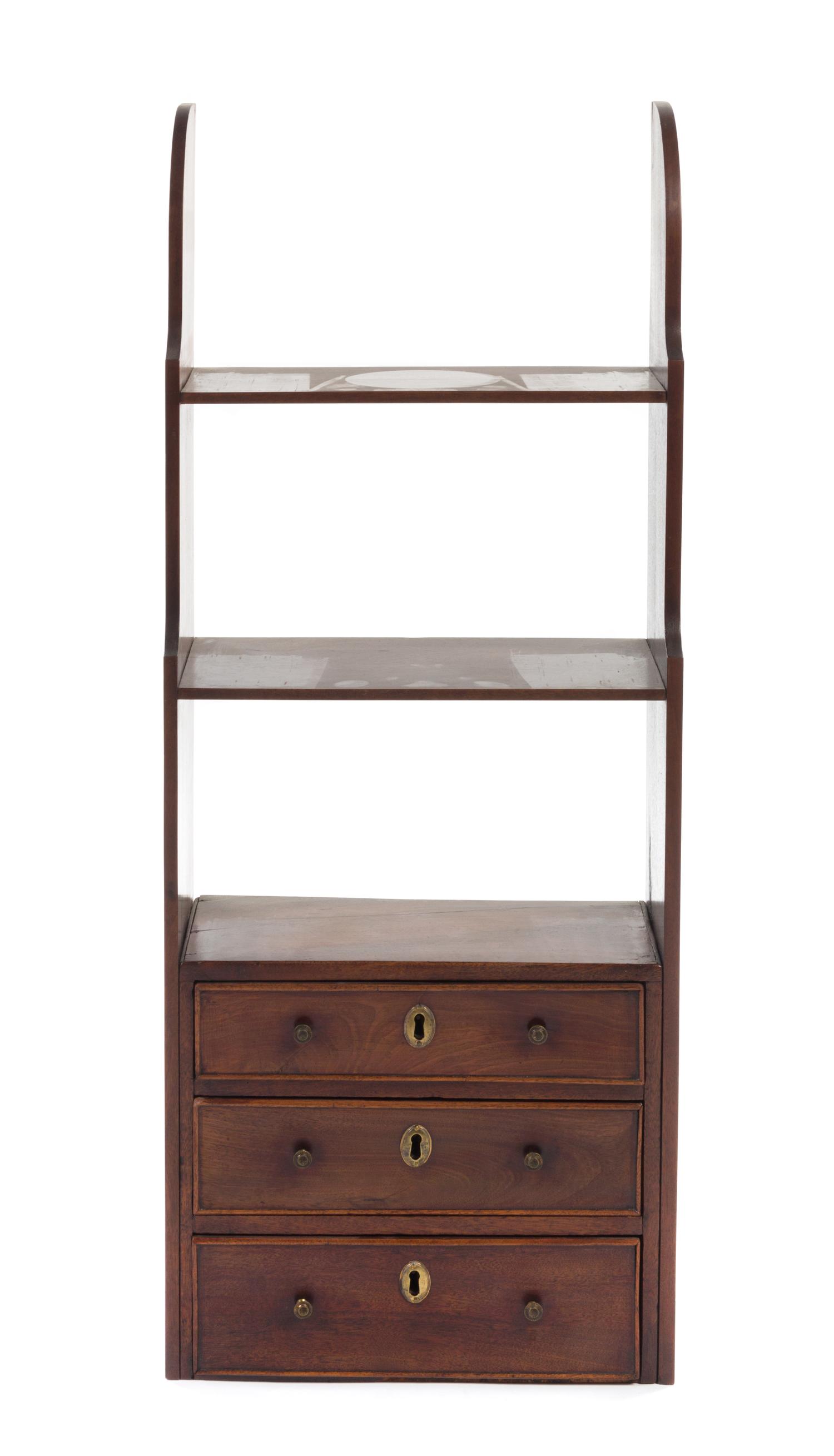 A George III Mahogany Hanging Etagere — EARLY 19TH CENTURY