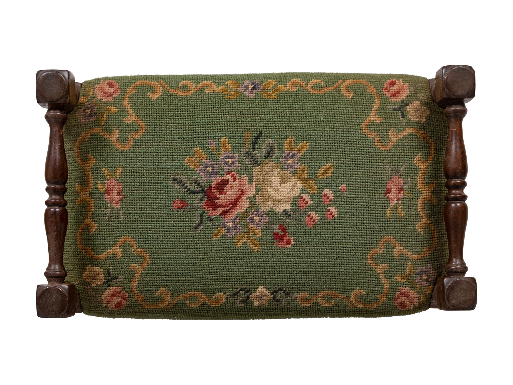 Three Upholstered Foot Stools