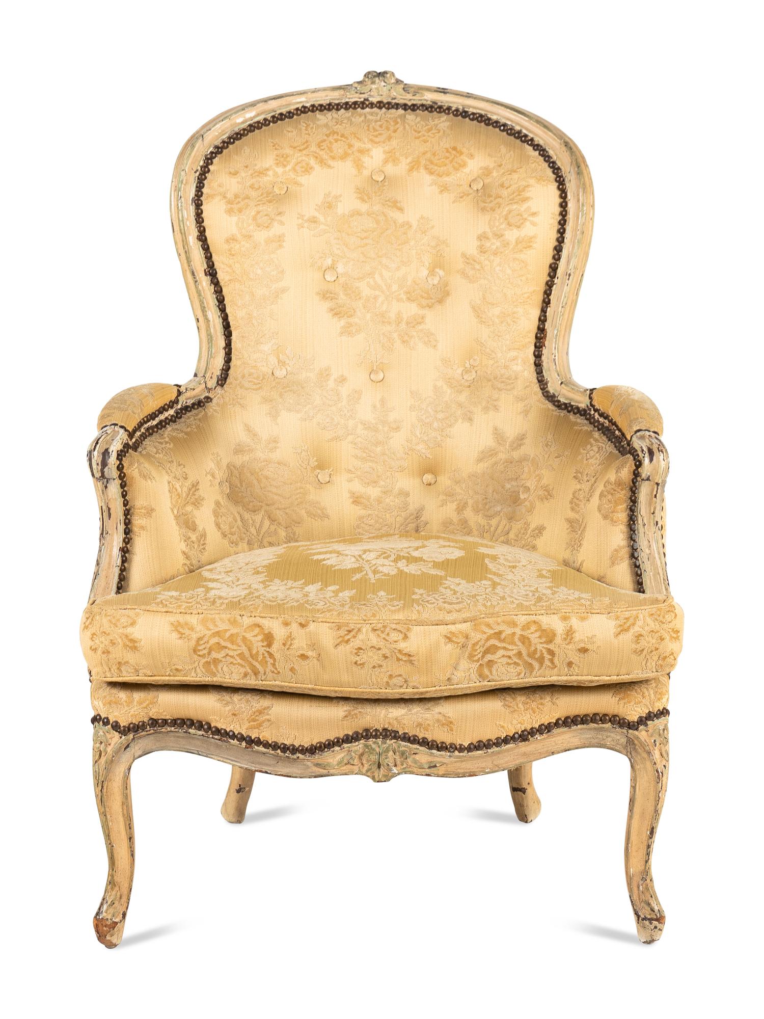 A Louis XV Painted Bergere