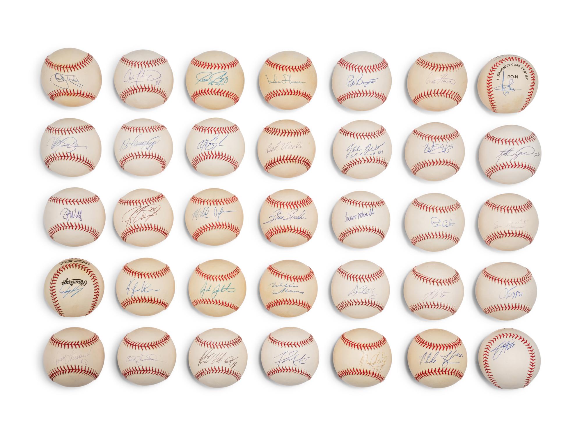 Bases Loaded Signed Autograph Baseball Group No. 49