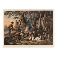 Currier and Ives, publishers -- After L. Maurer Camping Out. "Some of the Right Sort." , 1856 (G.0867)