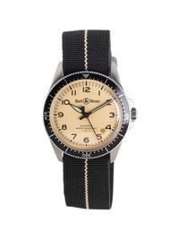 BELL & ROSS, STAINLESS STEEL 'BR V2-92 MILITARY BEIGE' WATCH