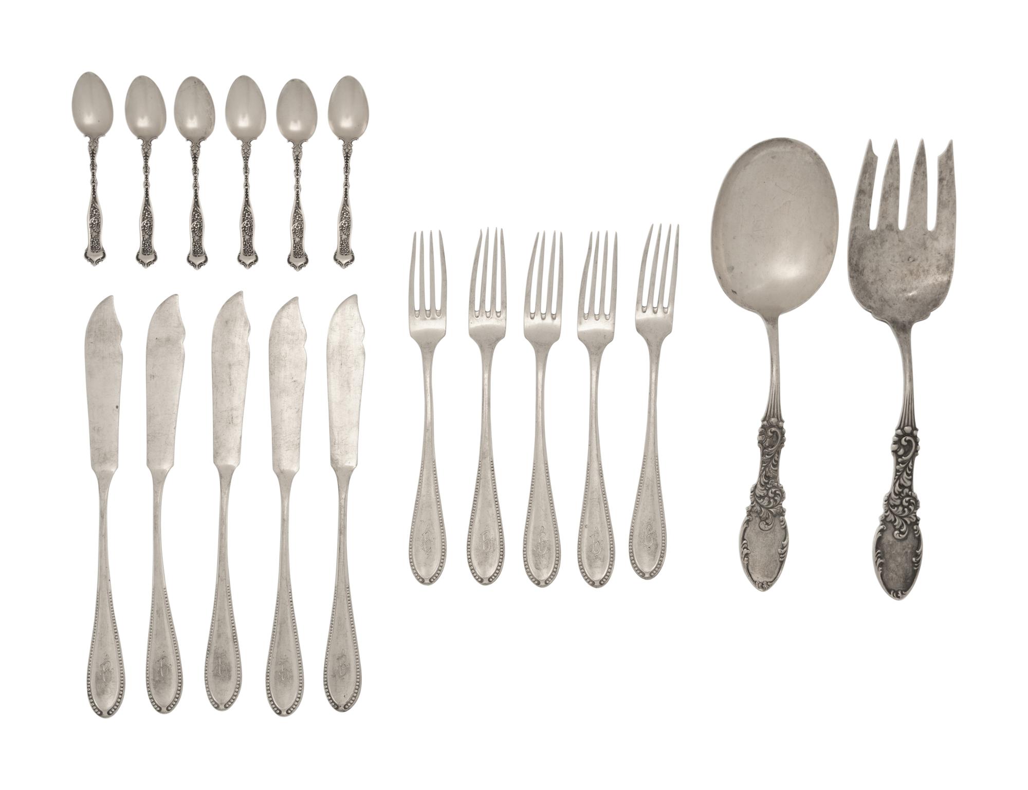 A German Silver Fish Service