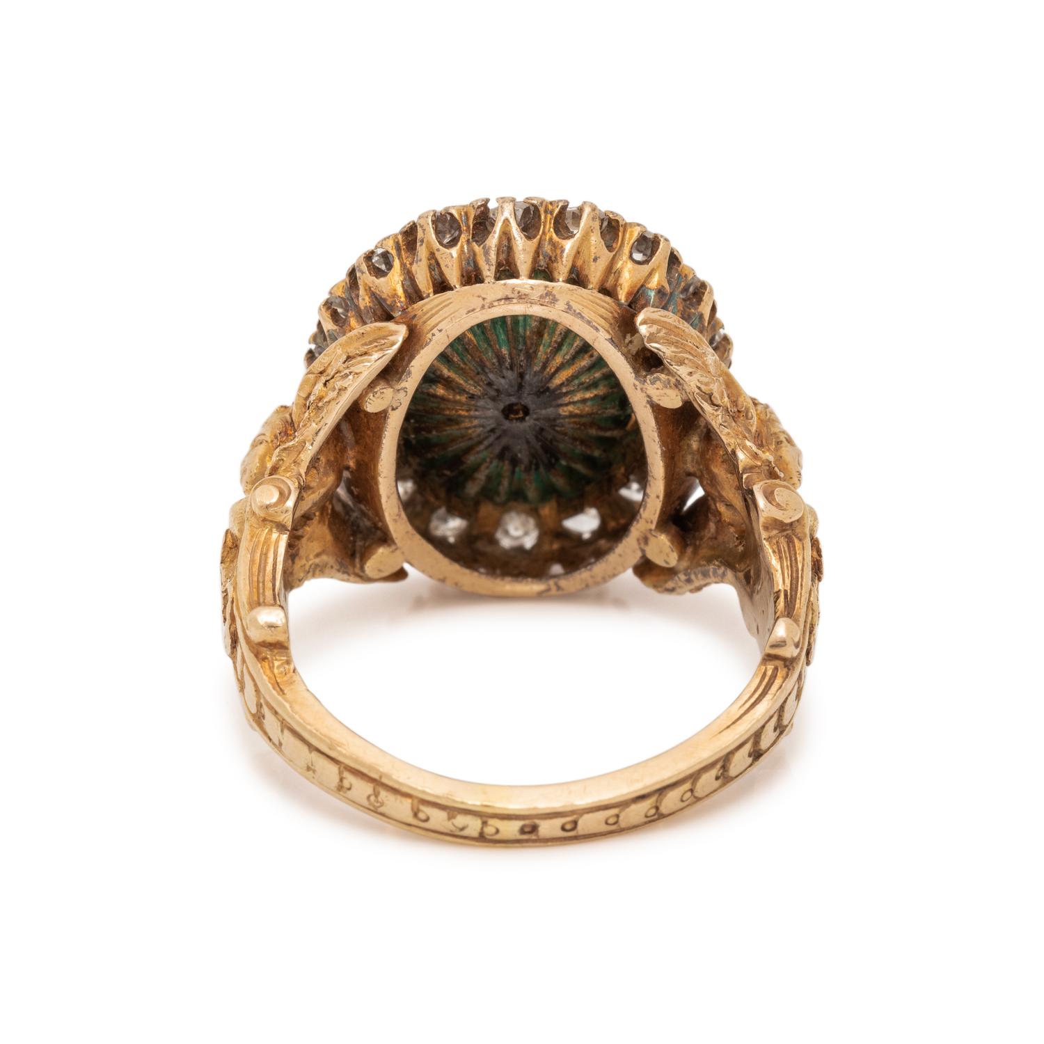 DIAMOND AND ENAMEL 'KING LUDWIG OF BAVARIA' PRESENTATION RING