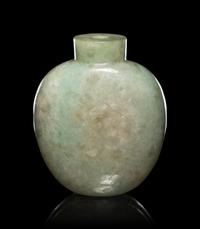Two Green Jadeite Snuff Bottles