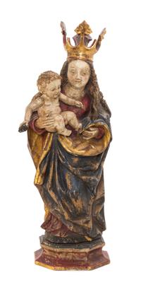 A Continental Carved and Polychromed Figural Group Height 24 1/2 inches. — LATE 17TH/EARLY 18TH CENTURY