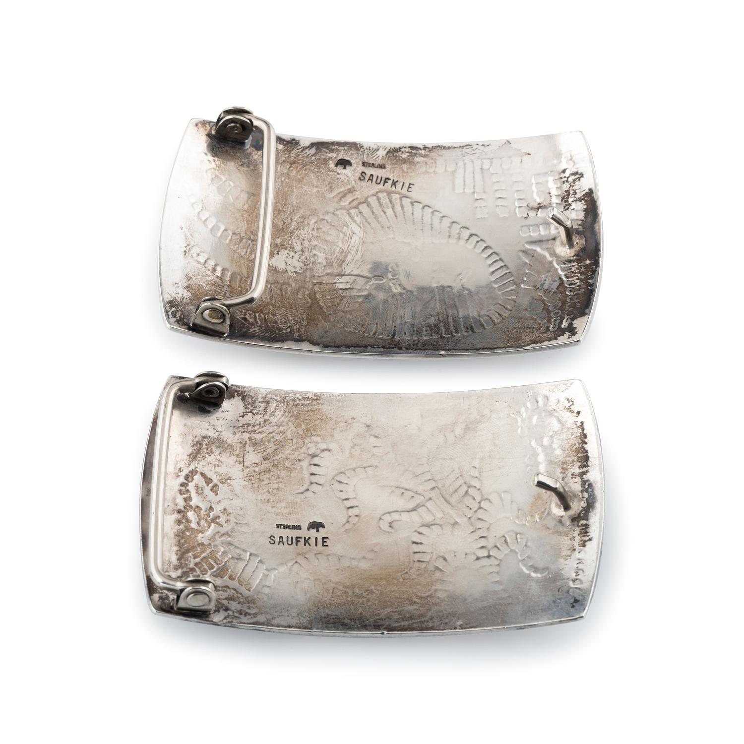 Sterling Silver Overlay Belt Buckles