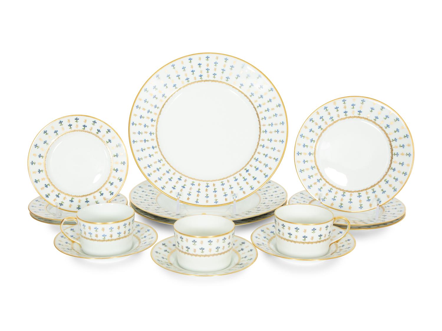 A Raynaud-Limoges Nyon Porcelain Dinner Service
