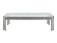 A Modernist Chrome and Brass Low Table in the Style of Willie Rizzo