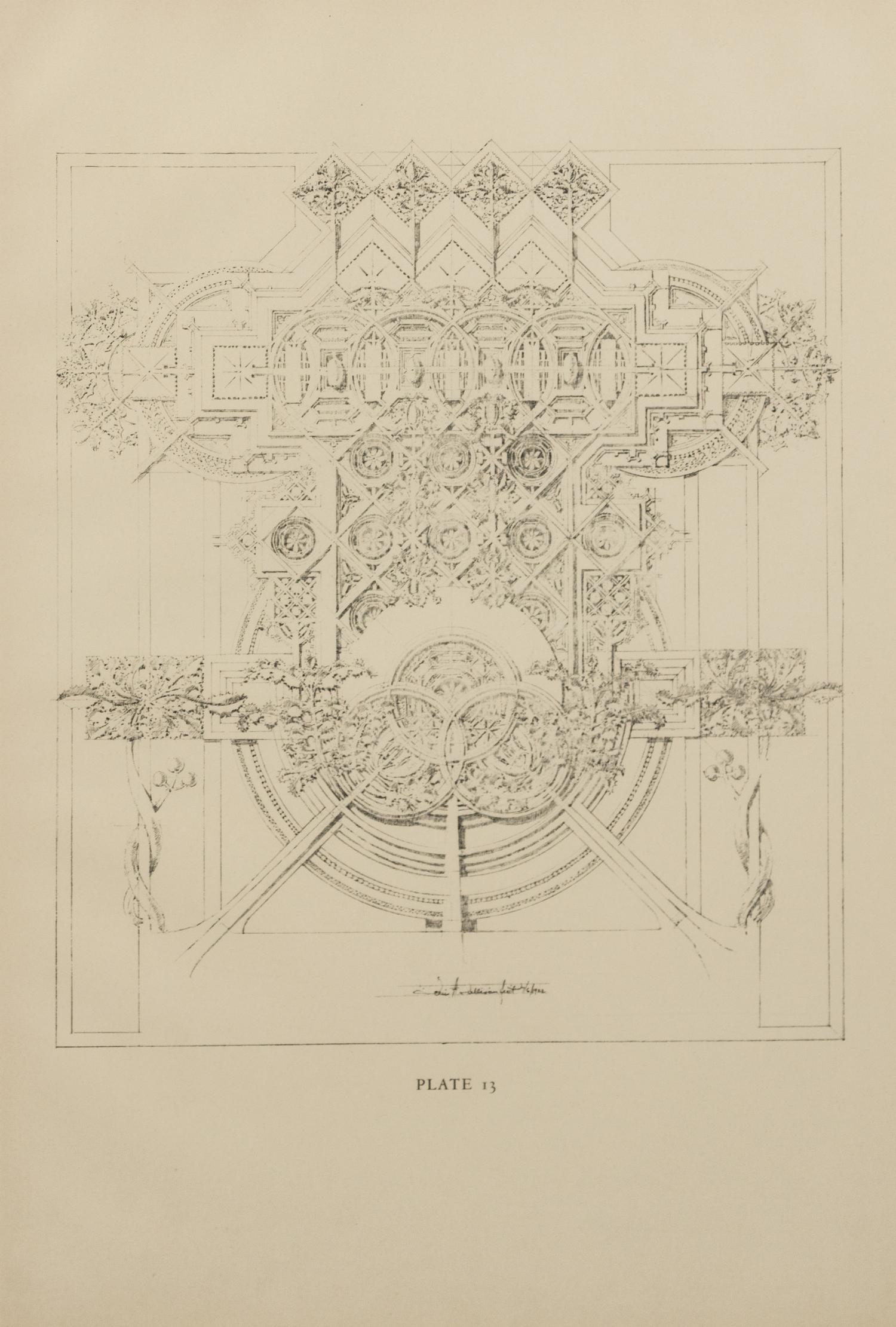 [ARCHITECTURE]. -- SULLIVAN, Louis Henry (1856-1924). [ A System of Architectural Ornament According with a Philosophy of Man's Powers. Presumably New York: American Institute of Architects, 1924.] A group of 19 plates (of 20).