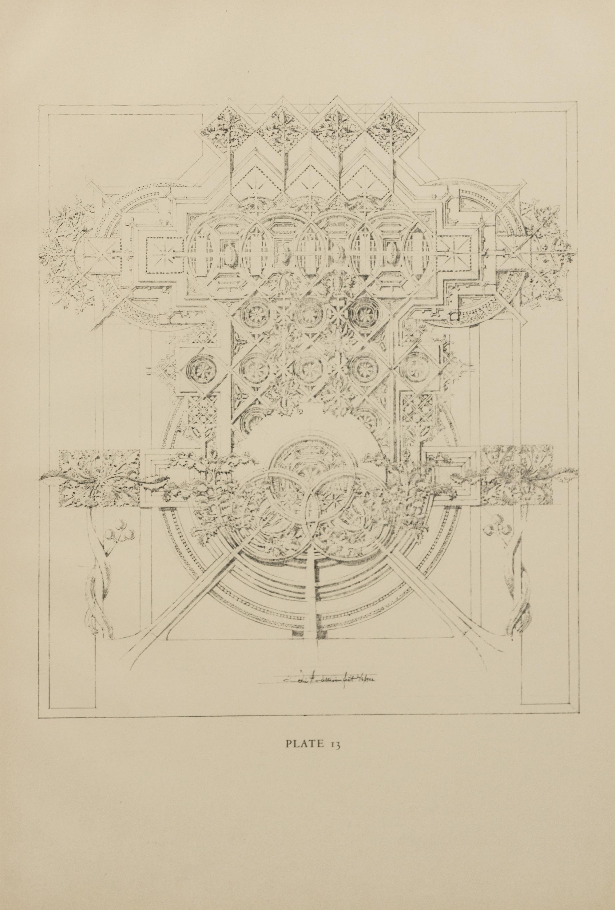 [ARCHITECTURE]. -- SULLIVAN, Louis Henry (1856-1924). [ A System of Architectural Ornament According with a Philosophy of Man's Powers. Presumably New York: American Institute of Architects, 1924.] A group of 19 plates (of 20).