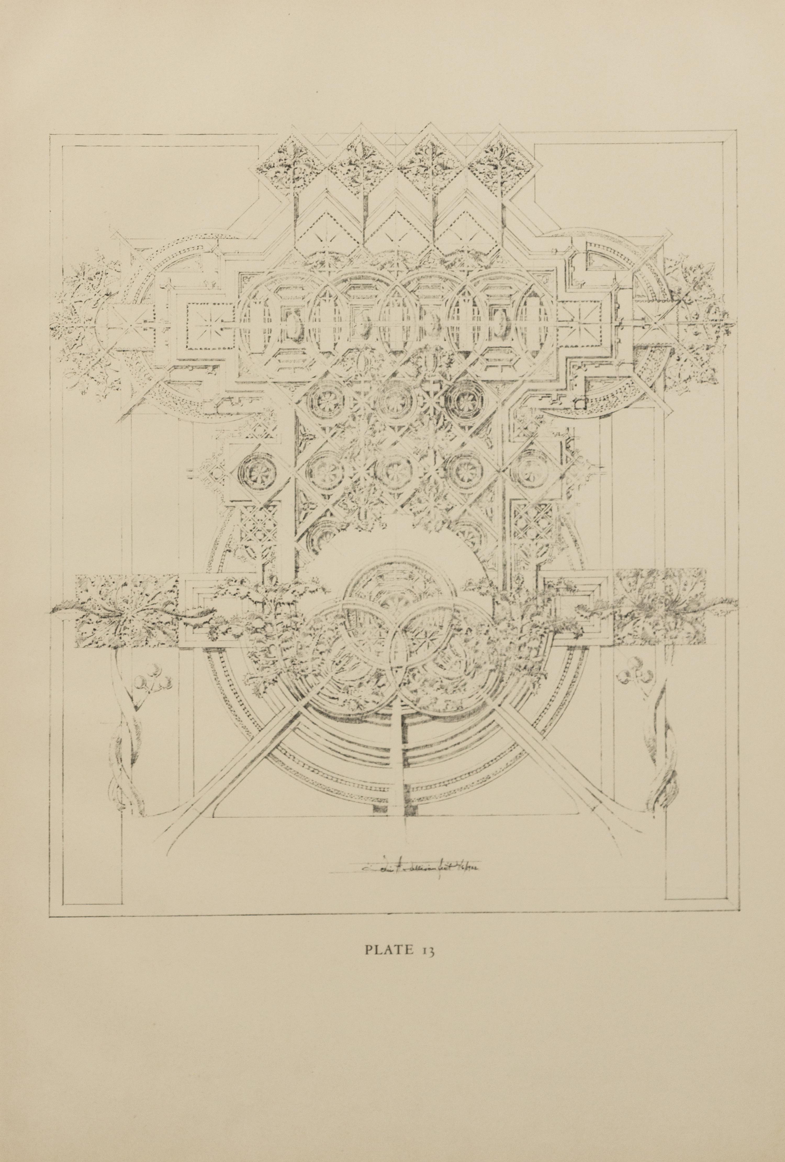 [ARCHITECTURE]. -- SULLIVAN, Louis Henry (1856-1924). [ A System of Architectural Ornament According with a Philosophy of Man's Powers. Presumably New York: American Institute of Architects, 1924.] A group of 19 plates (of 20).