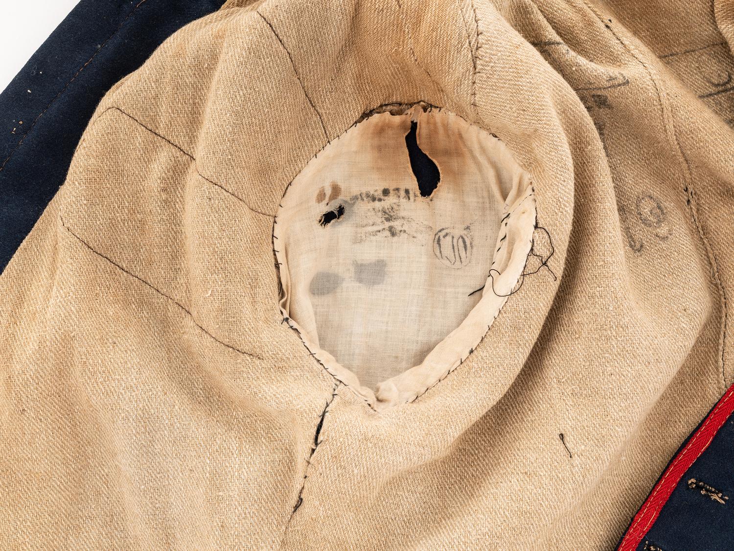 [CIVIL WAR]. Union Artillery shell jacket with saber belt and holster.
