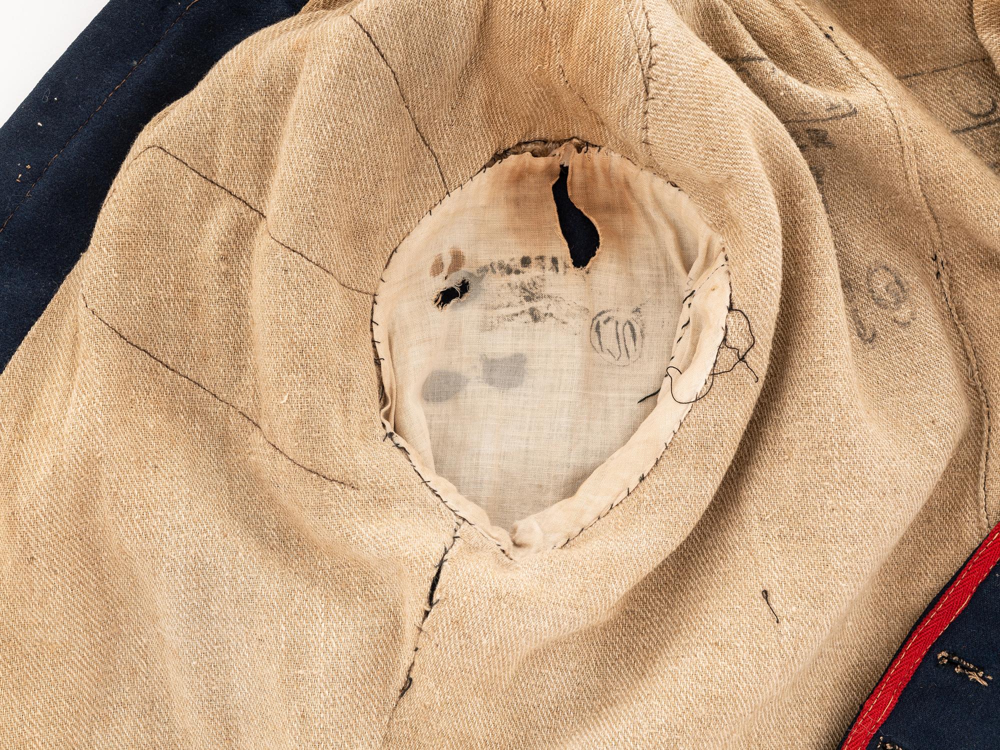 [CIVIL WAR]. Union Artillery shell jacket with saber belt and holster.