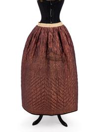 Two Quilted Silk Petticoats, 1840-50s