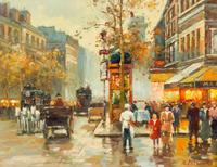 Rene Rambert, (French, 1901-1991), Street Scene