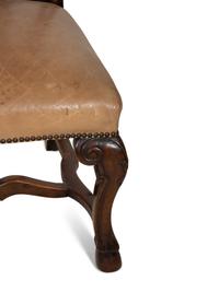 A Set of Six Continental Walnut Dining Chairs