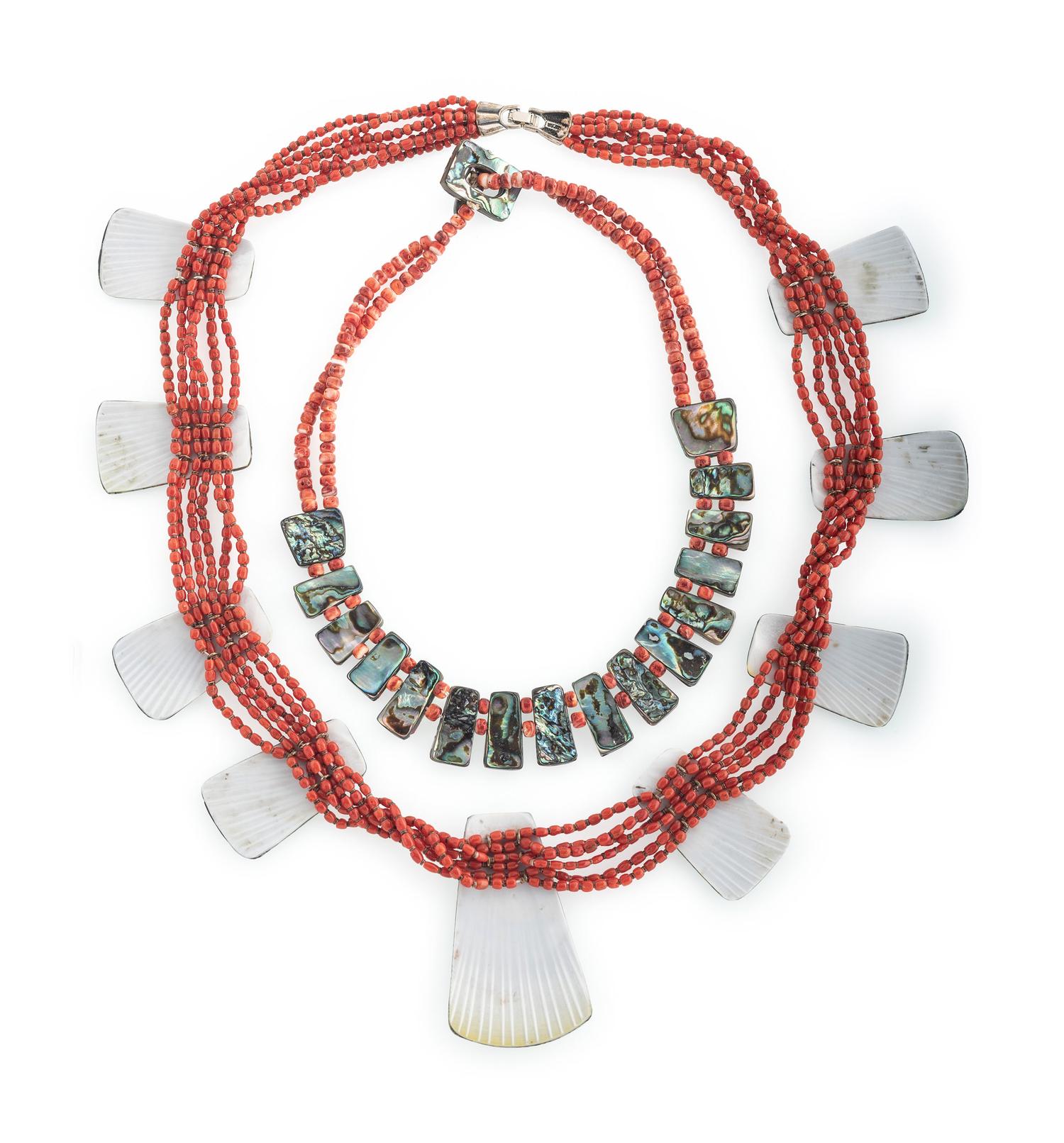 Kewa Multi-strand Necklaces, with Mosaic Inlay