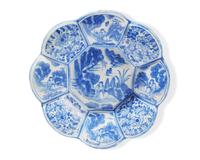 A Dutch Delft "Chinoiserie" lobed bowl, 18th century