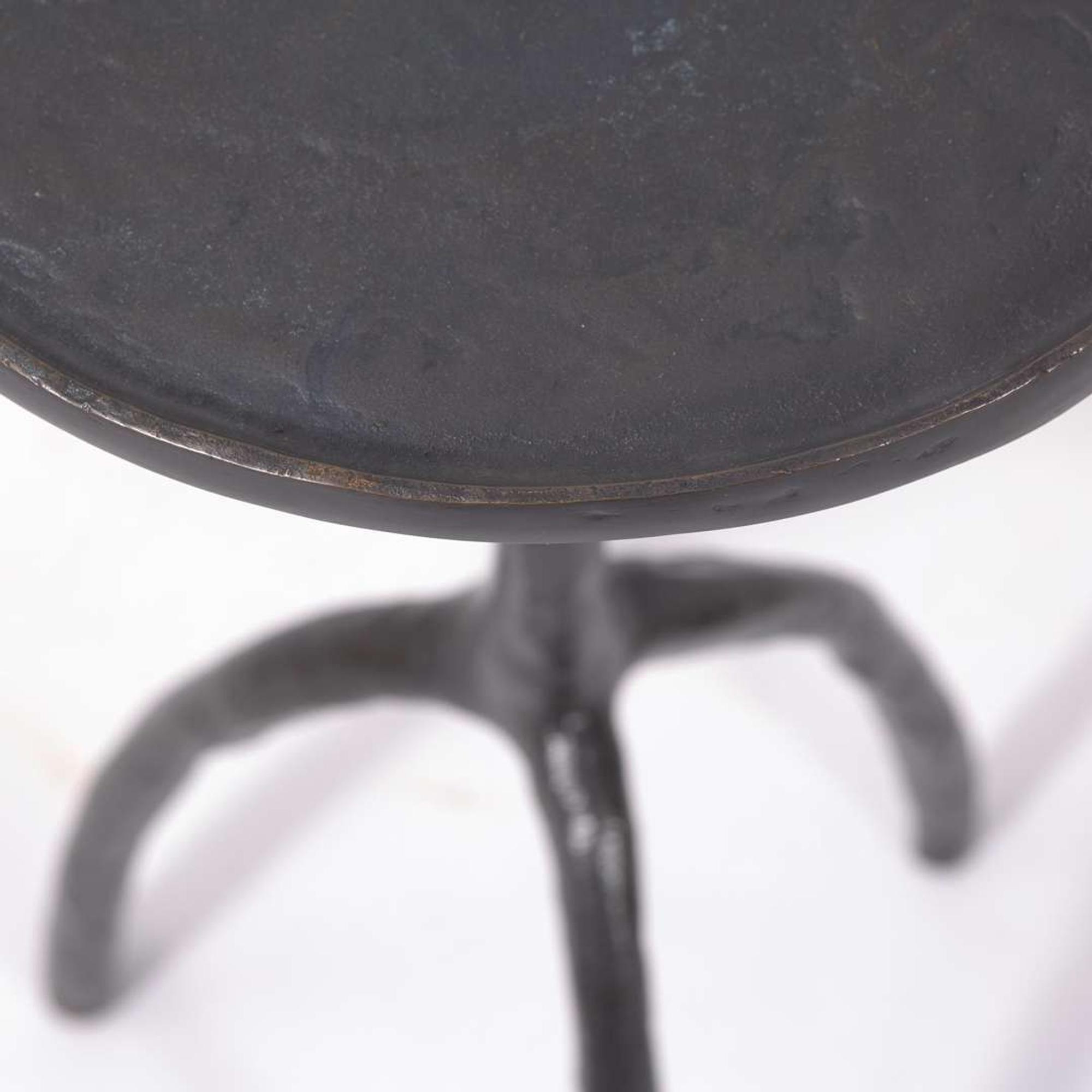 Christian Liaigre (French, 1943-2020) for Holly Hunt (American, active 1983 to present) Pair of "Trépied" Bronze Side Tables, USA, 2003