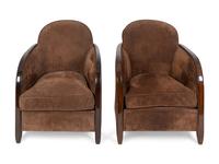 A Pair of Art Deco Rosewood Armchairs Attributed to Pierre-Paul Montagnac — CIRCA 1930