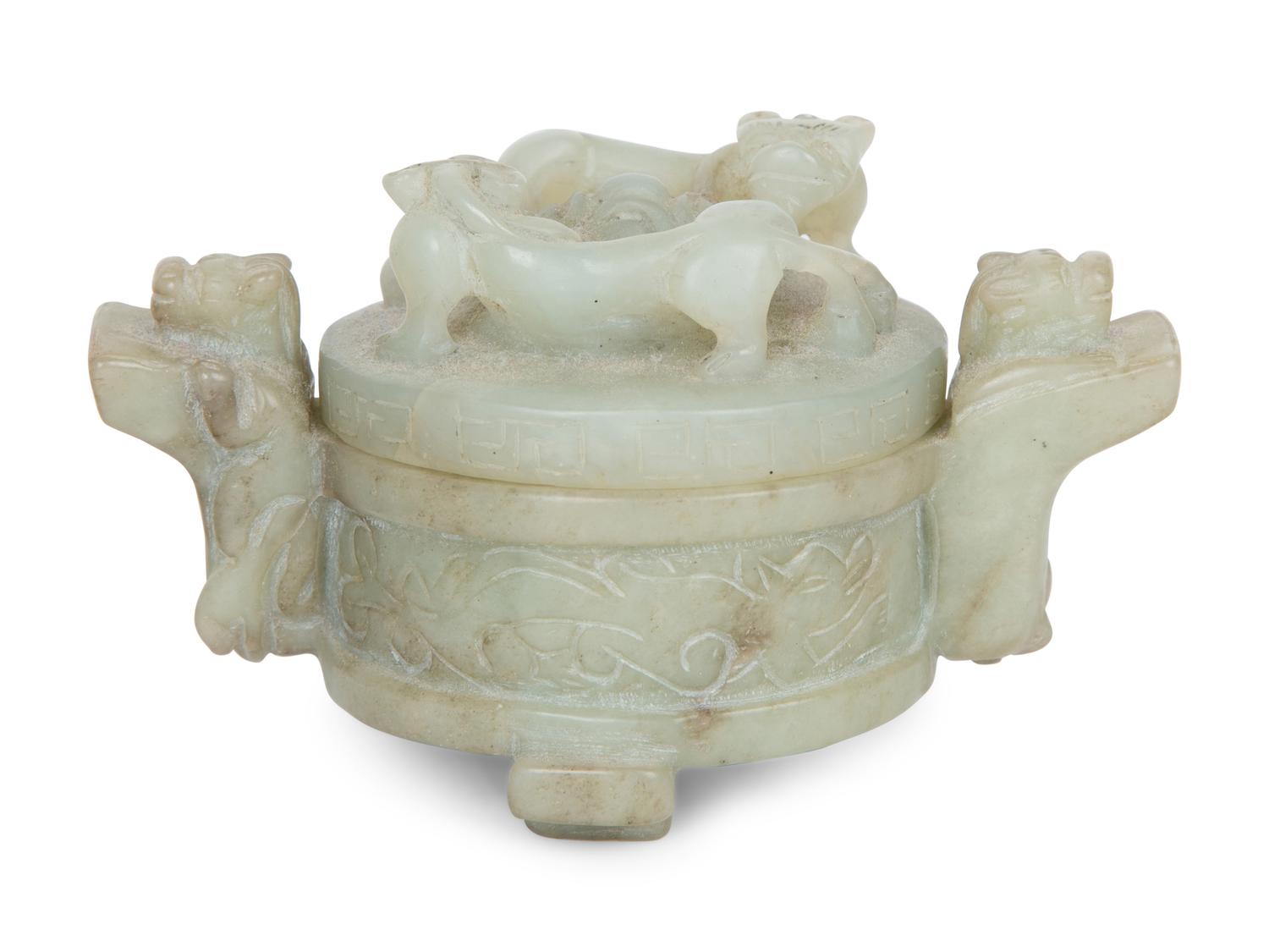 Two Chinese Carved Hardstone Works — 20TH CENTURY