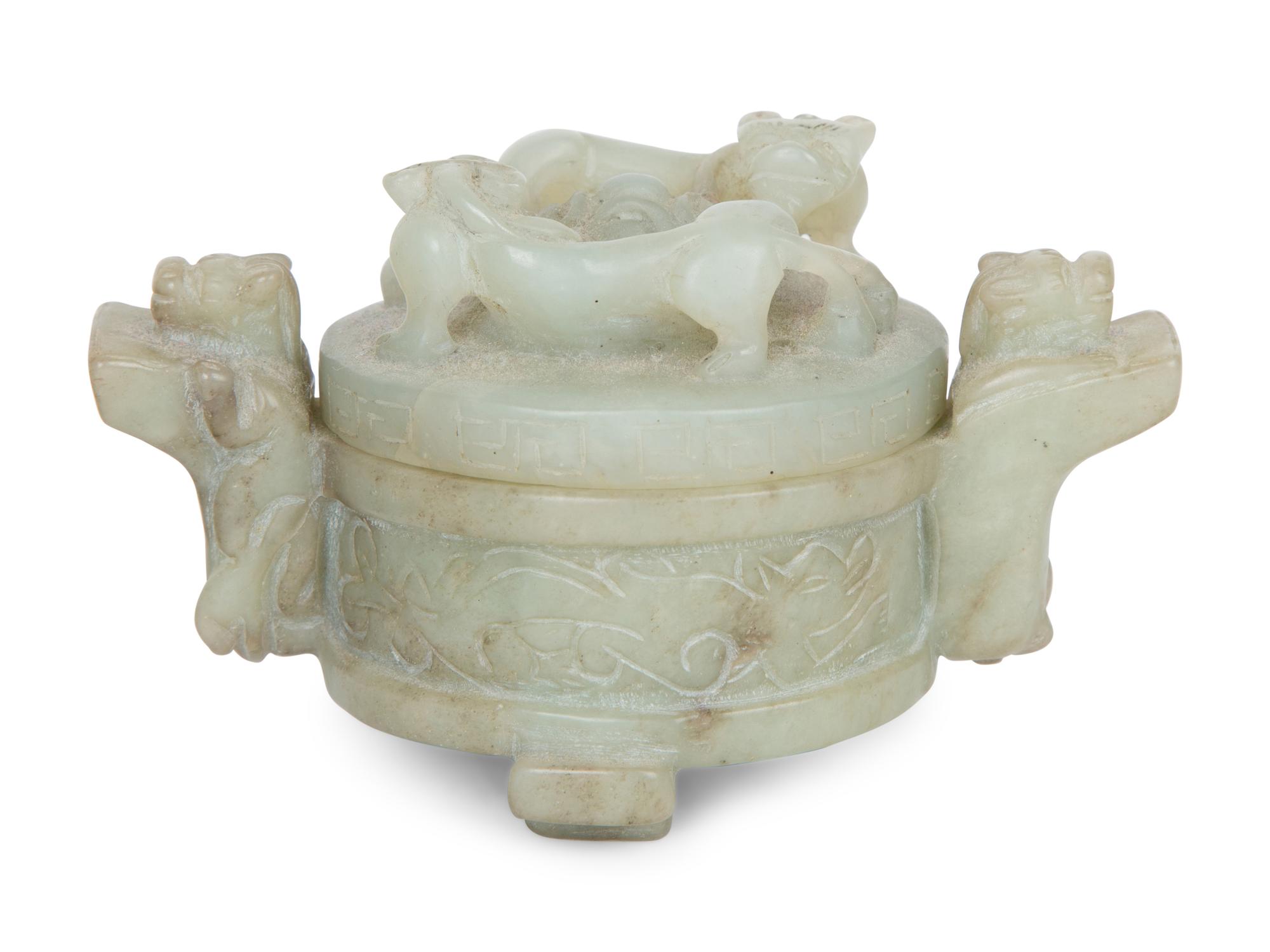 Two Chinese Carved Hardstone Works — 20TH CENTURY